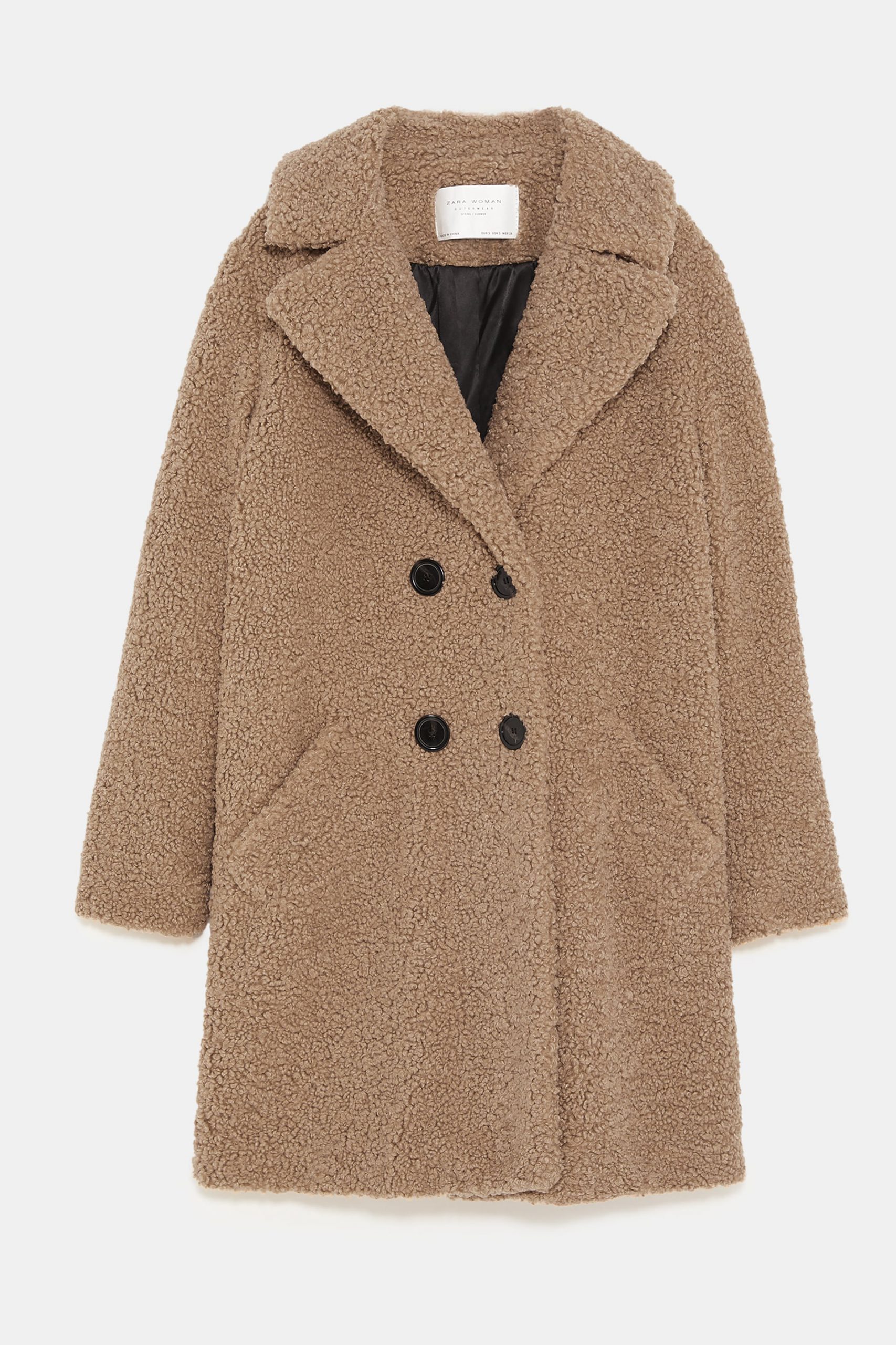 TEXTURED FAUX SHEARLING COAT_5 image